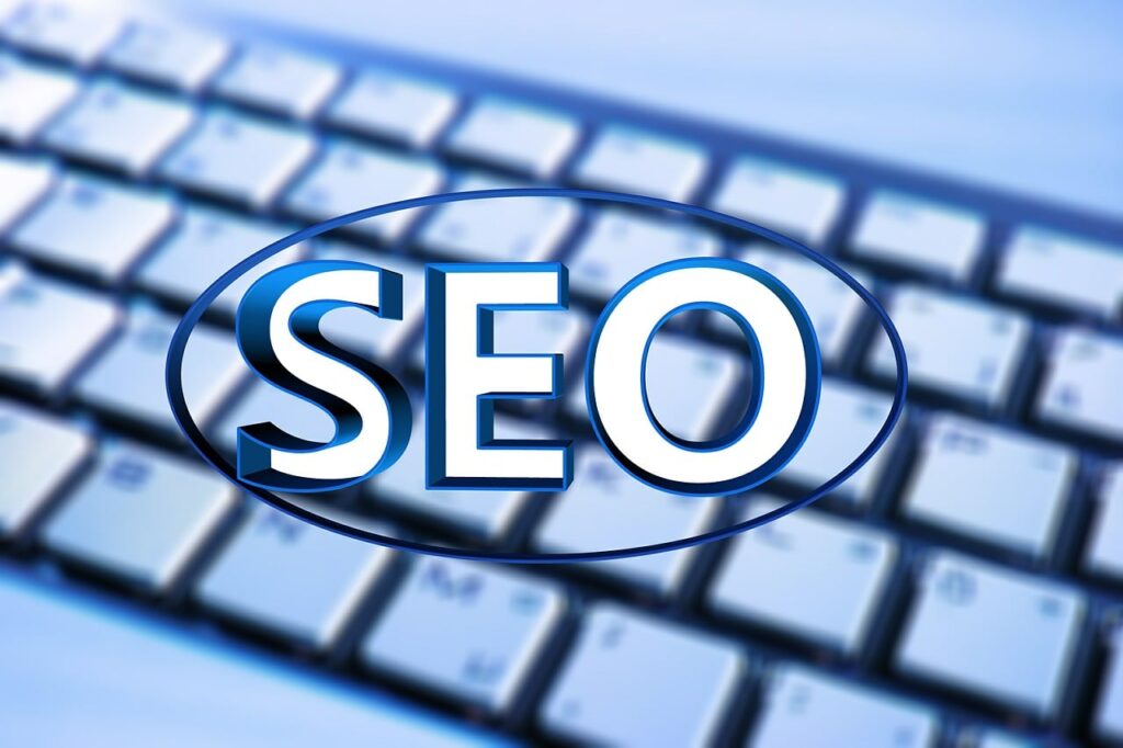 Teclado con la palabra SEO para visualizar Google Business Profile